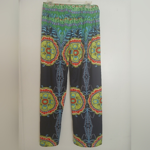 Colorful Patterned Women's Elastic Pants XL - Picture 2 of 5